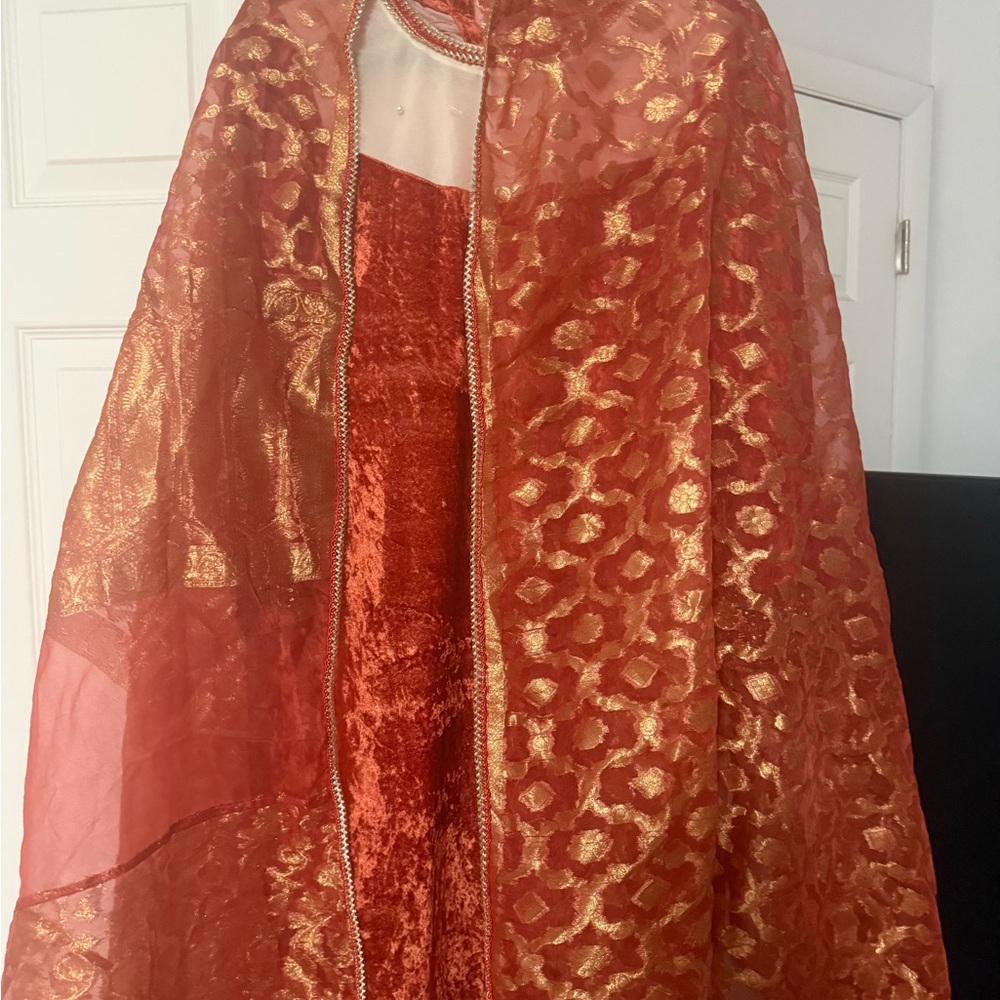 Velvet Red and Gold Ensemble